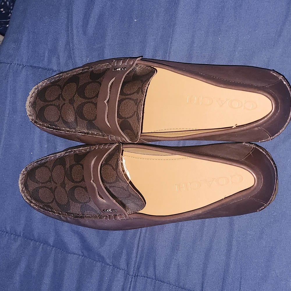 Men's Coach brown loafers sz 13 - Picture 3 of 3